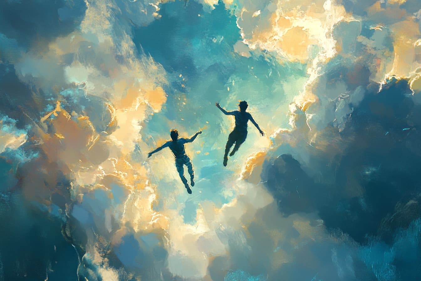 A dancer in mid-flight, captured in motion